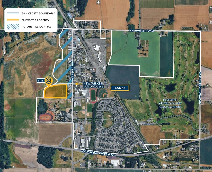 6.5 Acre Parcel W. of Main St., Banks, OR for sale - Aerial - Image 2 of 3