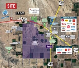 Highway 238, Maricopa, AZ - AERIAL  map view