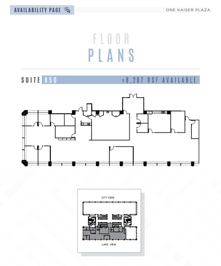 1 Kaiser Plz, Oakland, CA à louer Plan d’étage- Image 1 de 1