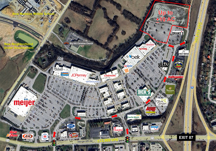 Barnes Mill Rd, Richmond, KY for sale - Aerial - Image 2 of 4