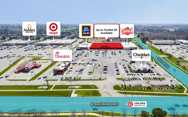 Plus de détails pour 5421-5451 W Saginaw Hwy, Lansing, MI - Commerce de détail à louer