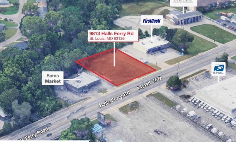9813 Halls Ferry Rd, Saint Louis, MO for sale - Aerial - Image 1 of 3