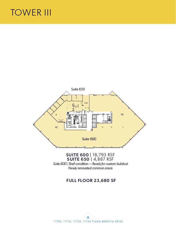 11700 Plaza America Dr, Reston, VA à louer Plan d’étage- Image 1 de 1
