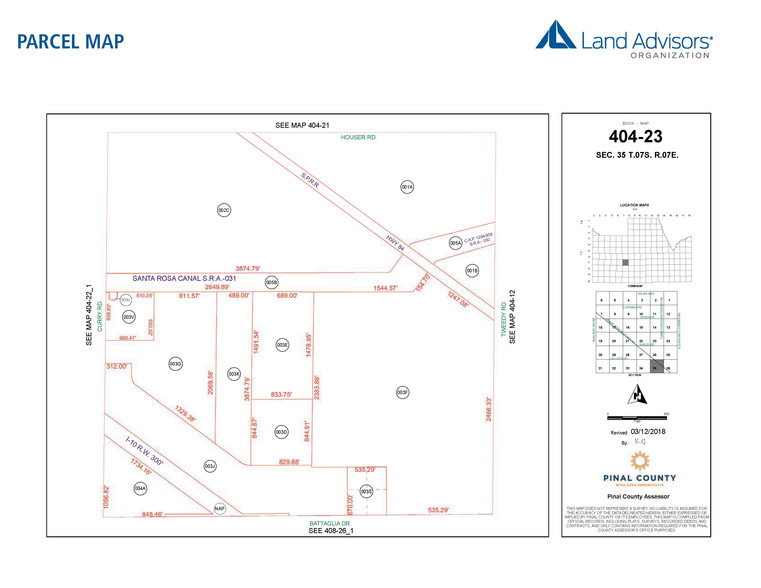 SWC Highway 84 & Tweedy Road, Eloy, AZ for sale - Plat Map - Image 2 of 2