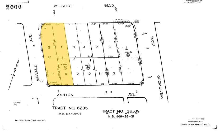 10940 wilshire Blvd, Los Angeles, CA for lease - Plat Map - Image 2 of 19