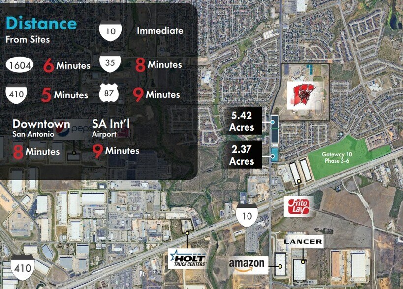 IH-10 E & N Foster Rd, San Antonio, TX for lease - Aerial - Image 3 of 3