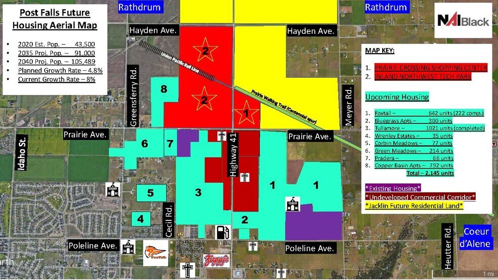 NEC Highway 41& Prairie Ave, Post Falls, ID à louer - Aérien - Image 2 de 3