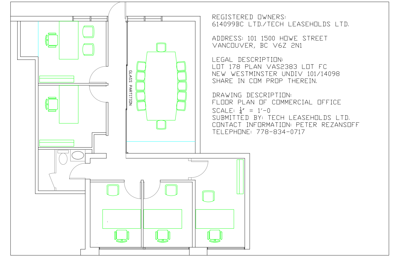 1500 Howe St, Vancouver, BC à louer Plan d’étage- Image 1 de 4
