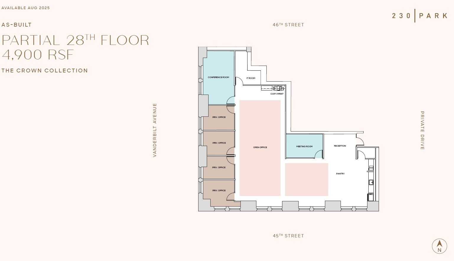 230 Park Ave, New York, NY à louer Plan d’étage- Image 1 de 5