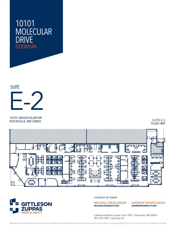 10101 Molecular Dr, Rockville, MD 20850 - Unité E-2 -  - Plan d’étage - Image 1 of 1