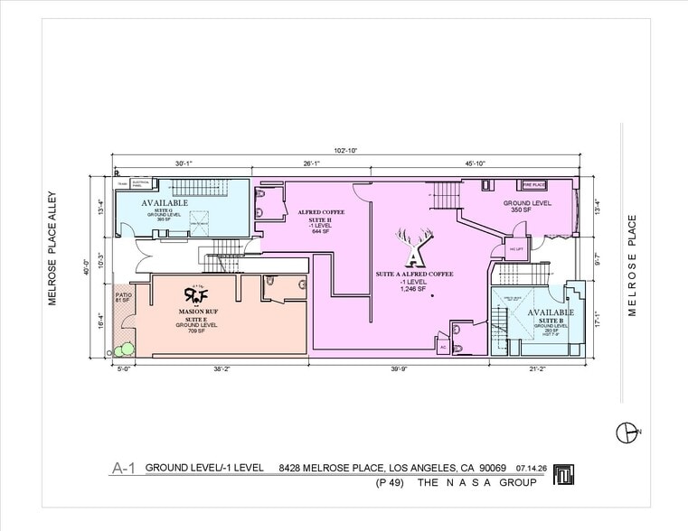 8428 Melrose Pl, Los Angeles, CA for lease - Floor Plan - Image 3 of 7