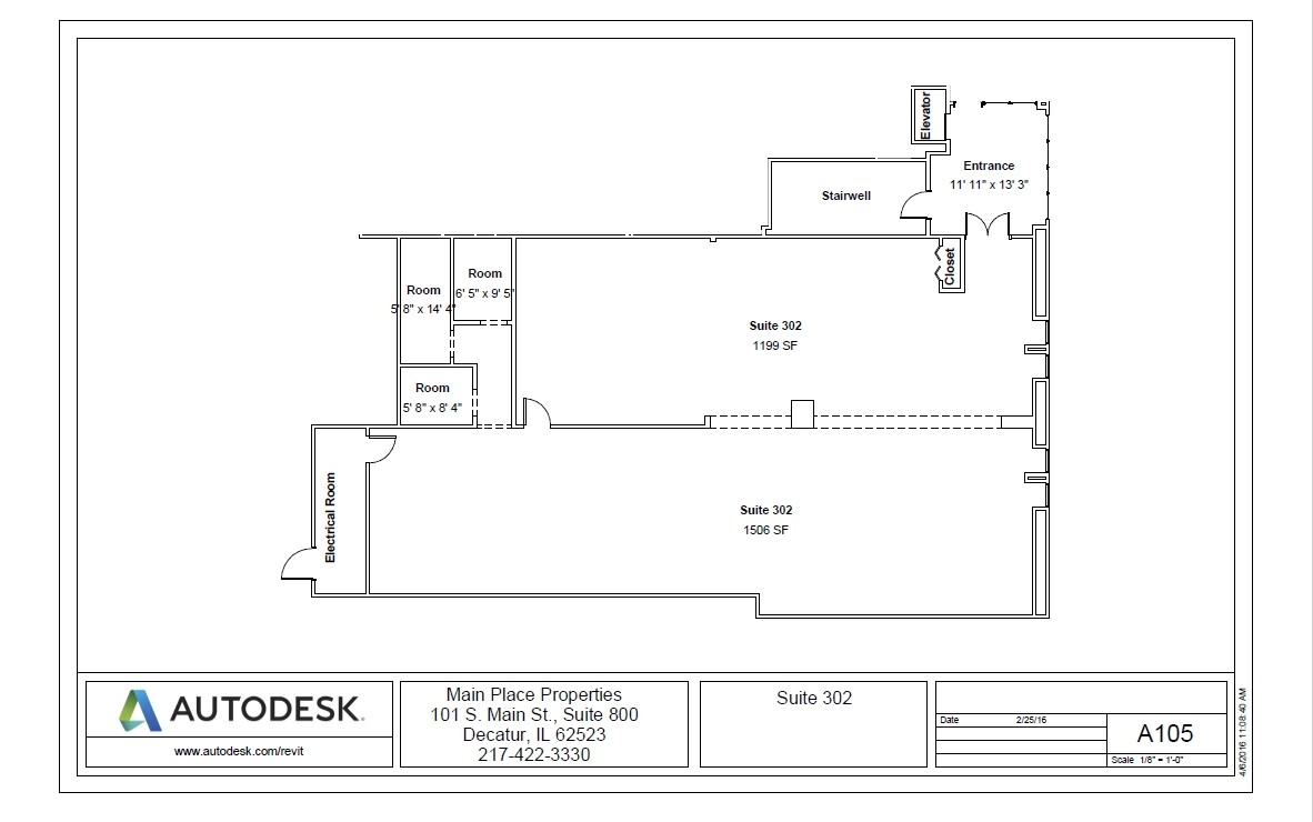 160 E Main St, Decatur, IL à louer Plan d’étage- Image 1 de 1