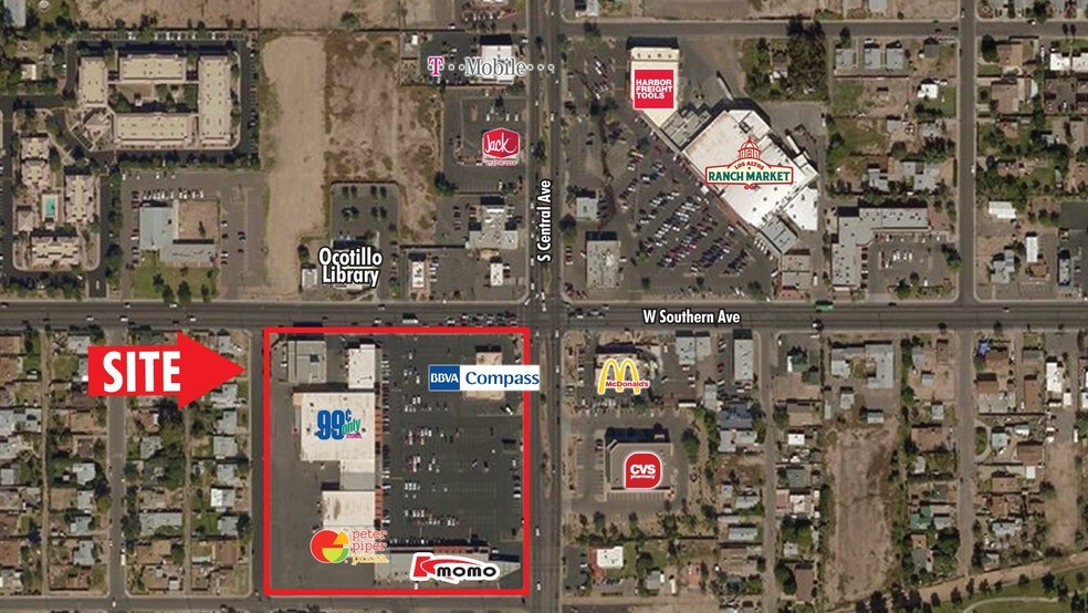 6000-6076 S Central Ave, Phoenix, AZ à louer - Plan cadastral - Image 2 de 4