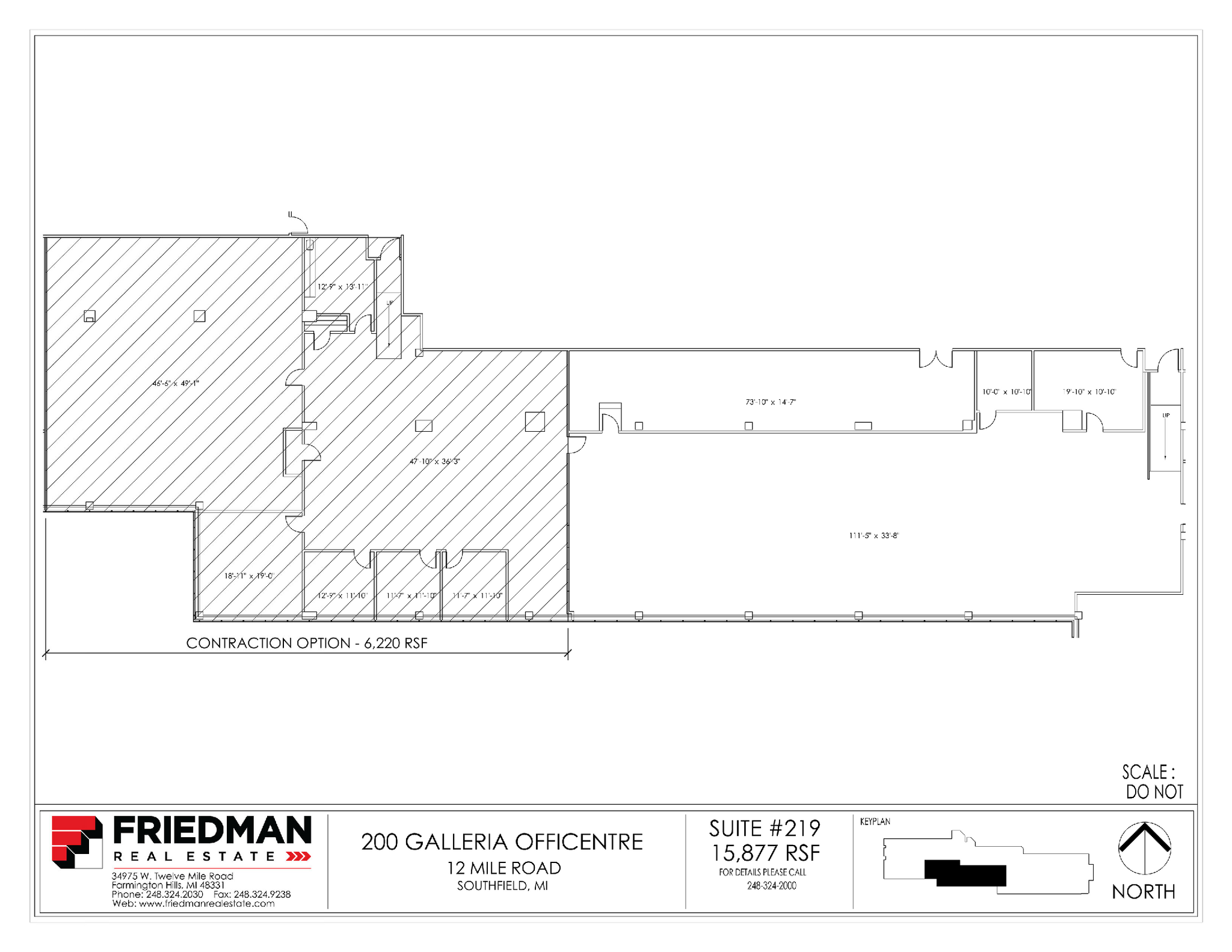 300 Galleria Officentre, Southfield, MI for lease Floor Plan- Image 1 of 2