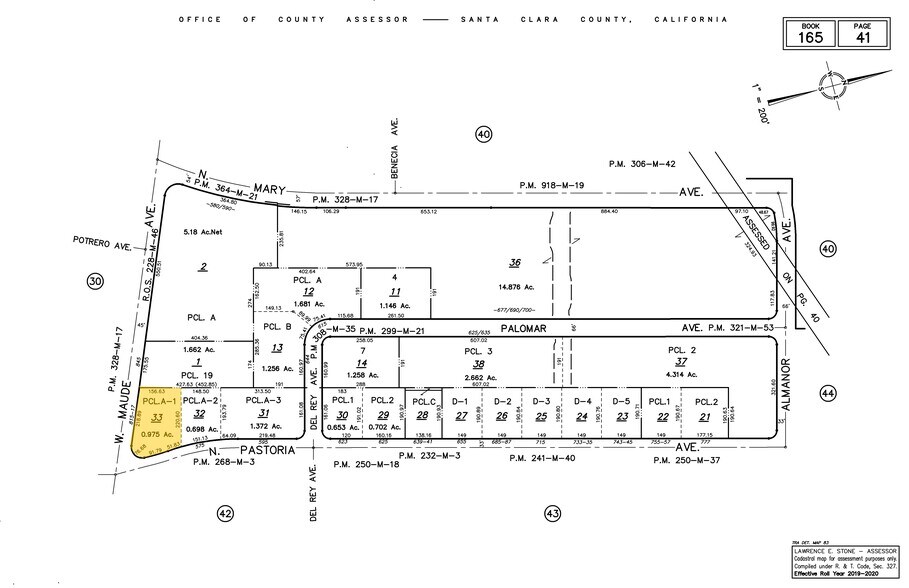815 W Maude Ave, Sunnyvale, CA à vendre - Plan cadastral - Image 2 de 5