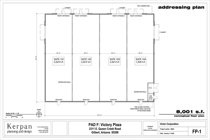 2311 E. Queen Creek Rd, Gilbert, AZ for lease - Floor Plan - Image 3 of 12