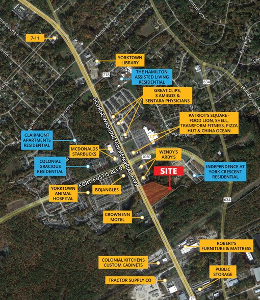 7900-7920 George Washington Mem Hwy, Yorktown, VA for sale - Aerial - Image 2 of 2