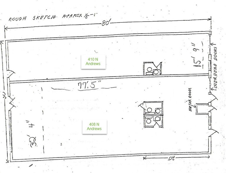 406-410 N Andrews Ave, Fort Lauderdale, FL à louer - Plan d’étage - Image 3 de 3