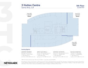 3 Hutton Centre Dr, Santa Ana, CA à louer Plan d’étage- Image 2 de 3