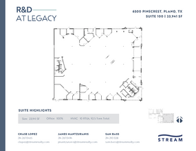 6400 Pinecrest Dr, Plano, TX à louer Plan d’étage- Image 1 de 1