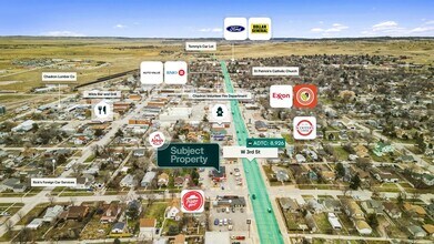 440 W 3rd St, Chadron, NE - Aérien Vue de la carte