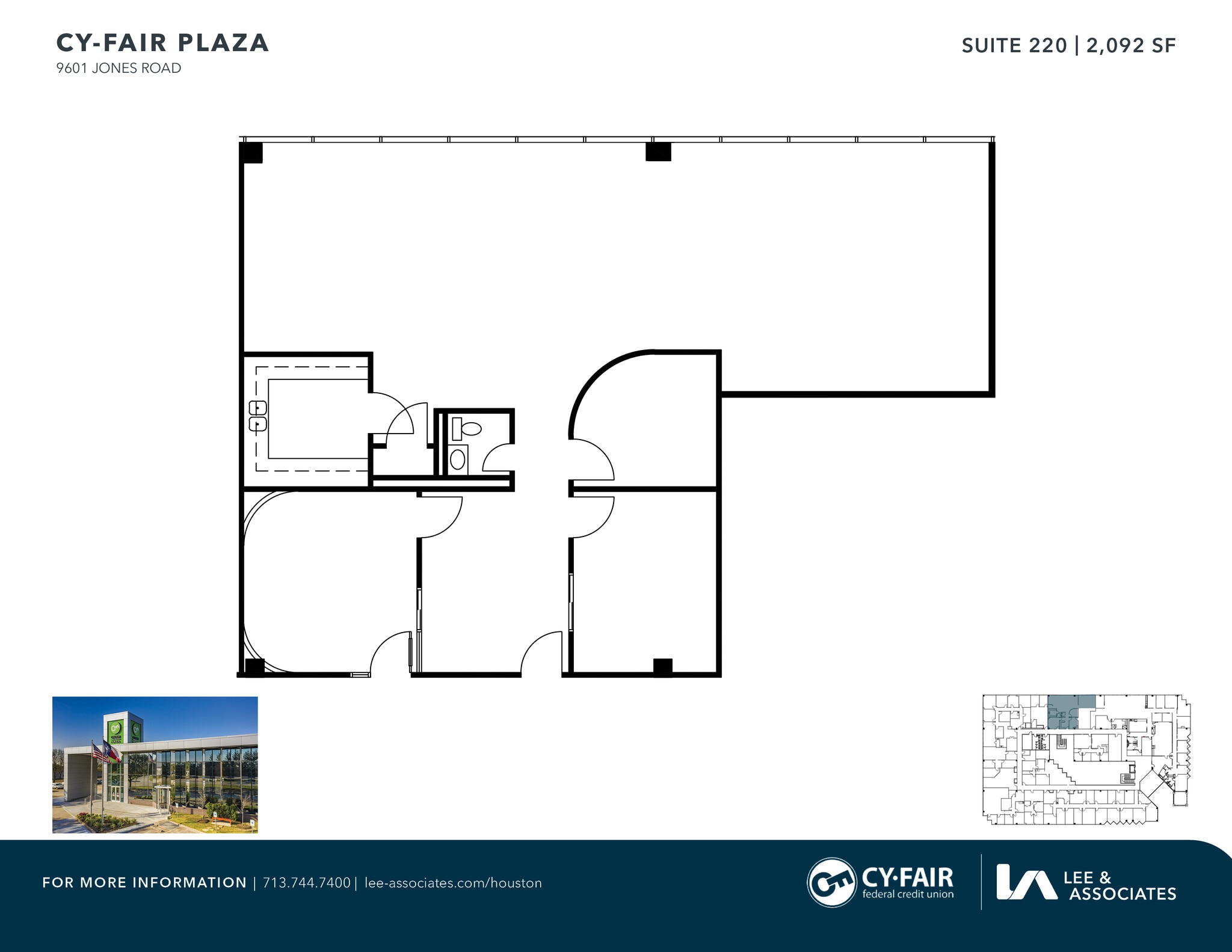9601 Jones Rd, Houston, TX for lease Floor Plan- Image 1 of 2