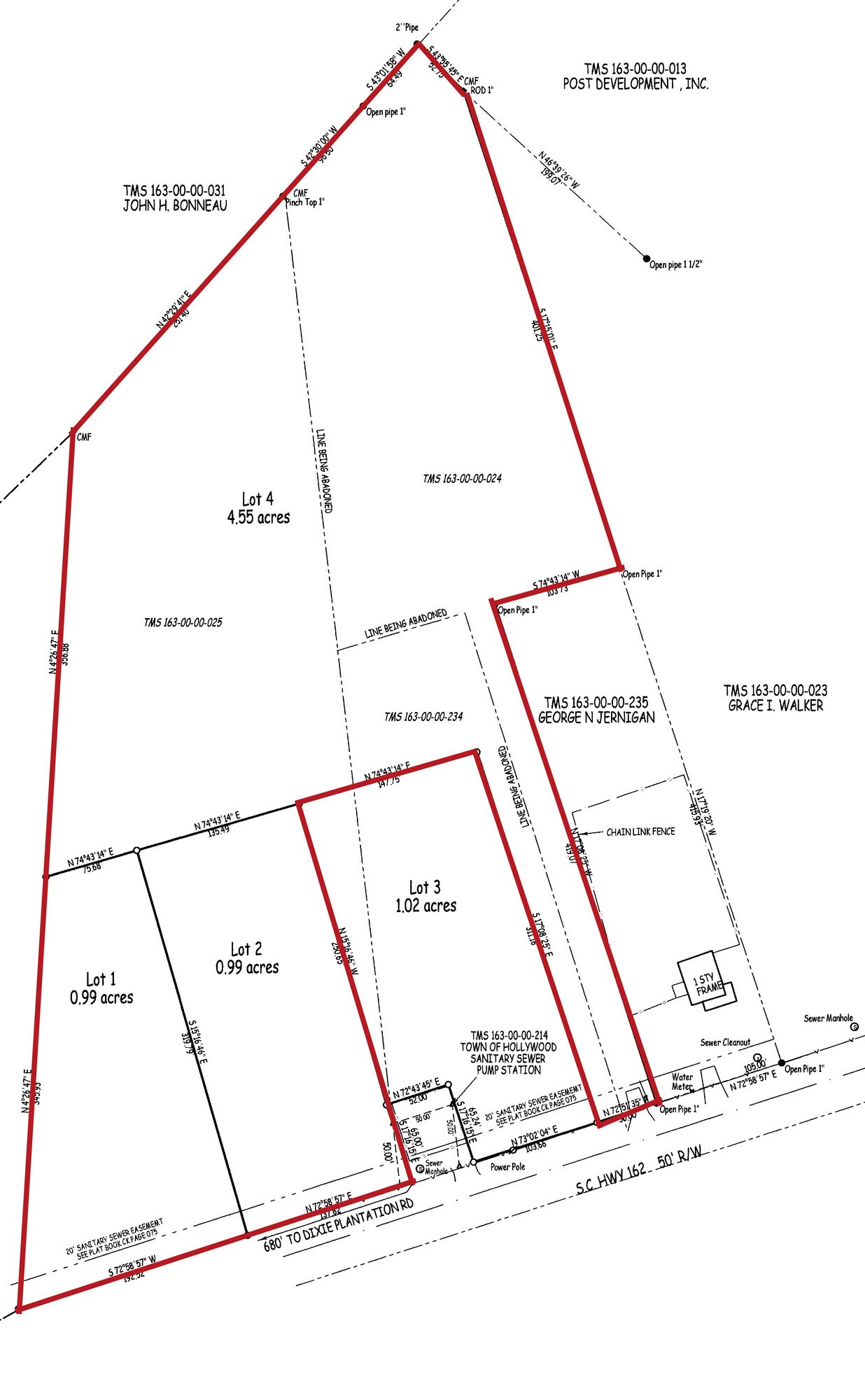 Highway 162, Hollywood, SC à vendre Plan cadastral- Image 1 de 2
