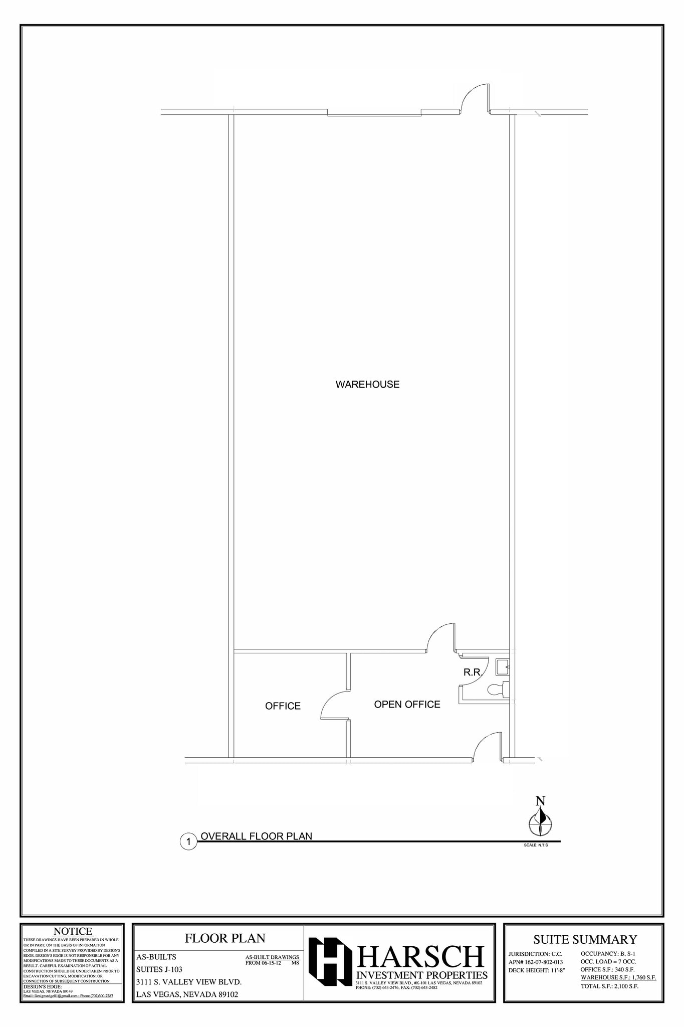 3111 S Valley View Blvd, Las Vegas, NV à louer Plan de site- Image 1 de 1