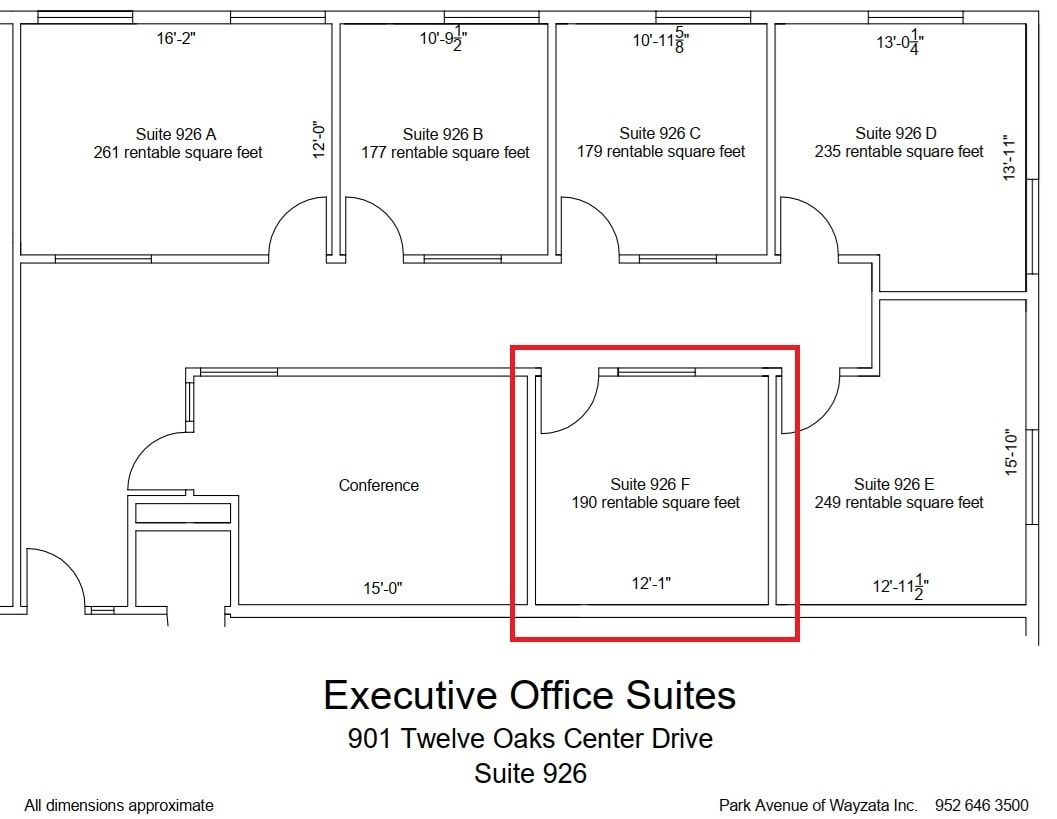 600 Twelve Oaks Center Dr, Wayzata, MN à louer Plan d’étage- Image 1 de 1