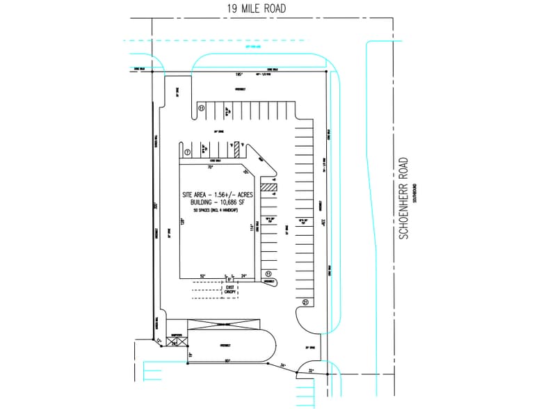 13500 19 Mile Rd, Sterling Heights, MI for lease - Site Plan - Image 3 of 4