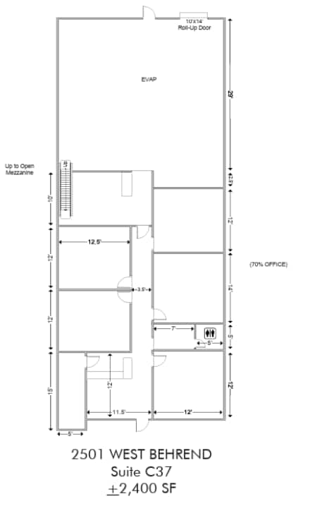 2401 W Behrend Dr, Phoenix, AZ for lease Floor Plan- Image 1 of 1