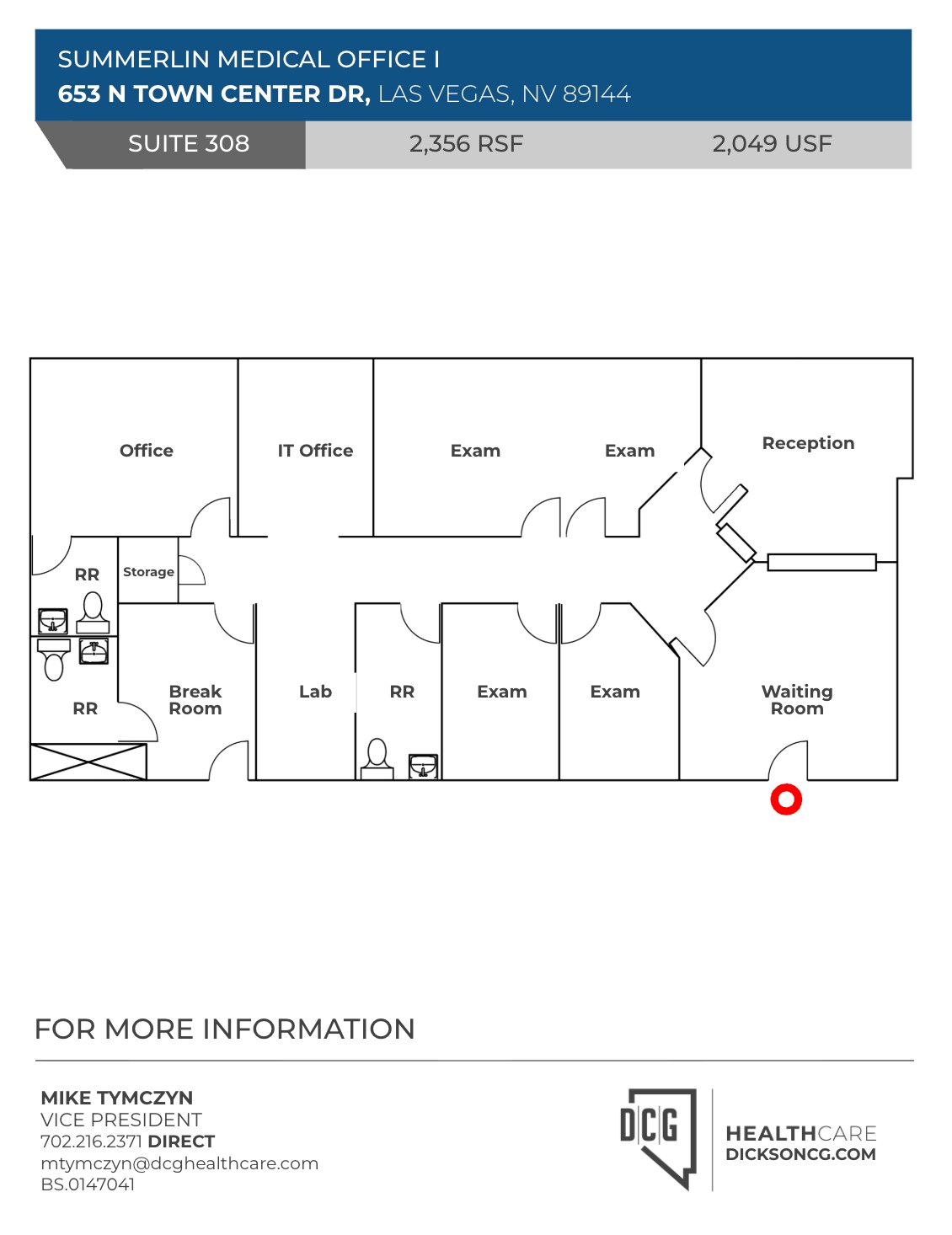 653 N Town Center Dr, Las Vegas, NV à louer Plan d’étage- Image 1 de 1