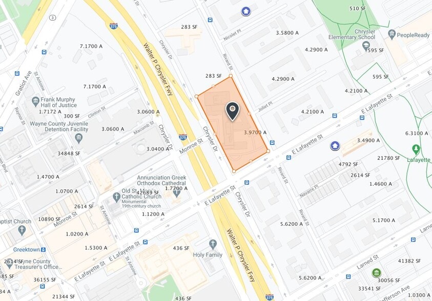 951 E Lafayette St, Detroit, MI for sale - Plat Map - Image 2 of 2