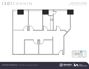 1301 Fannin St, Houston, TX à louer Plan d  tage- Image 1 de 1