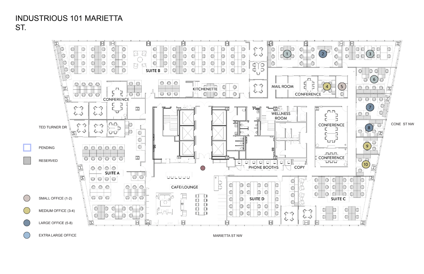 101 Marietta St NW, Atlanta, GA à louer Plan d  tage- Image 1 de 10