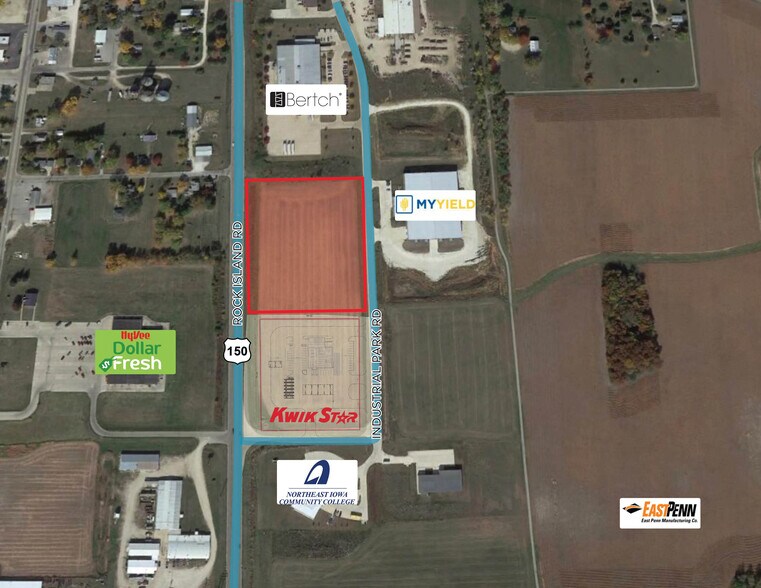 Rock Island Rd & Industrial Park Rd, Oelwein, IA à vendre - Photo du bâtiment - Image 3 de 4
