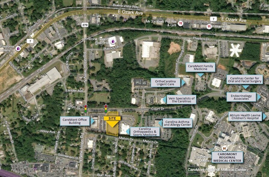 00 Court Dr, Gastonia, NC à louer - Aérien - Image 2 de 2