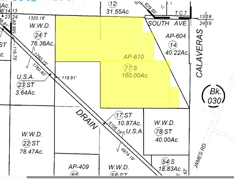 W South Ave, Tranquillity, CA à vendre - Plan cadastral - Image 3 de 3