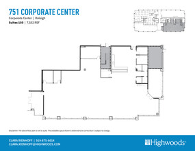 701 Corporate Center Dr, Raleigh, NC à louer Plan d’étage- Image 2 de 2