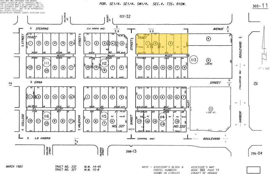 1002 E Stearns Blvd, La Habra, CA à vendre - Plan cadastral - Image 2 de 2