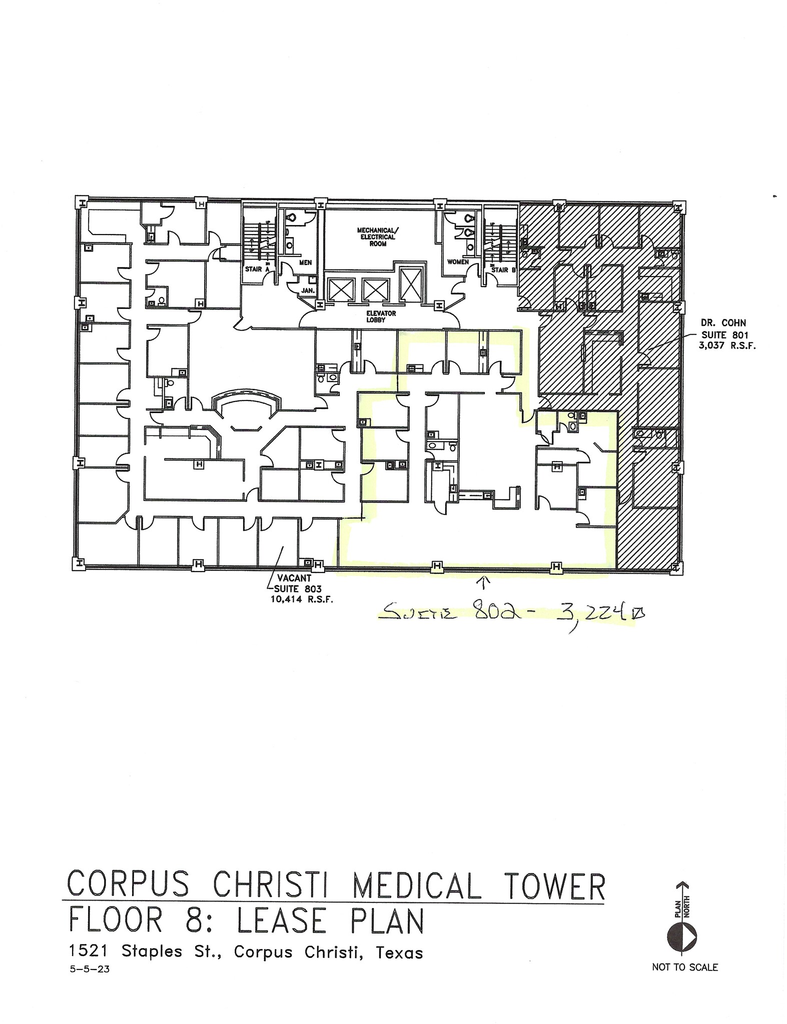 1521 Staples St, Corpus Christi, TX à louer Plan d  tage- Image 1 de 1