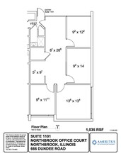 666 Dundee Rd, Northbrook, IL for lease Floor Plan- Image 2 of 3