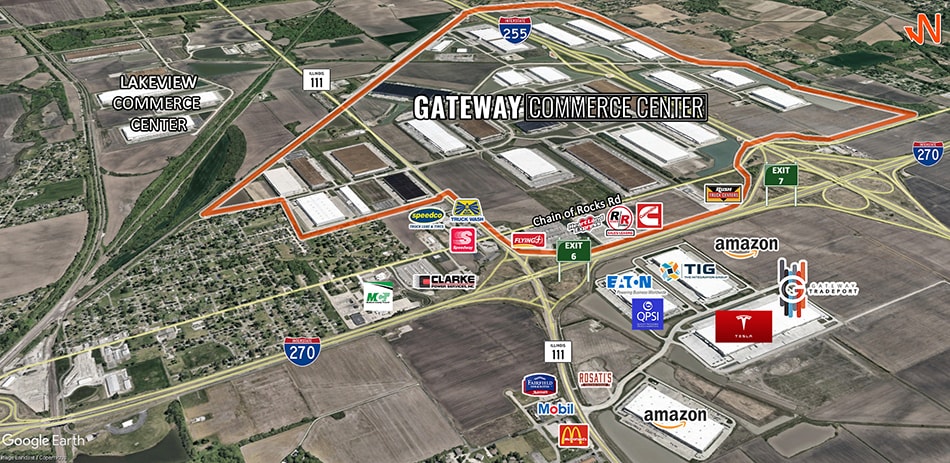 Gateway Commerce Center Dr E and Enterprise Dr, Edwardsville, IL for sale - Aerial - Image 3 of 3