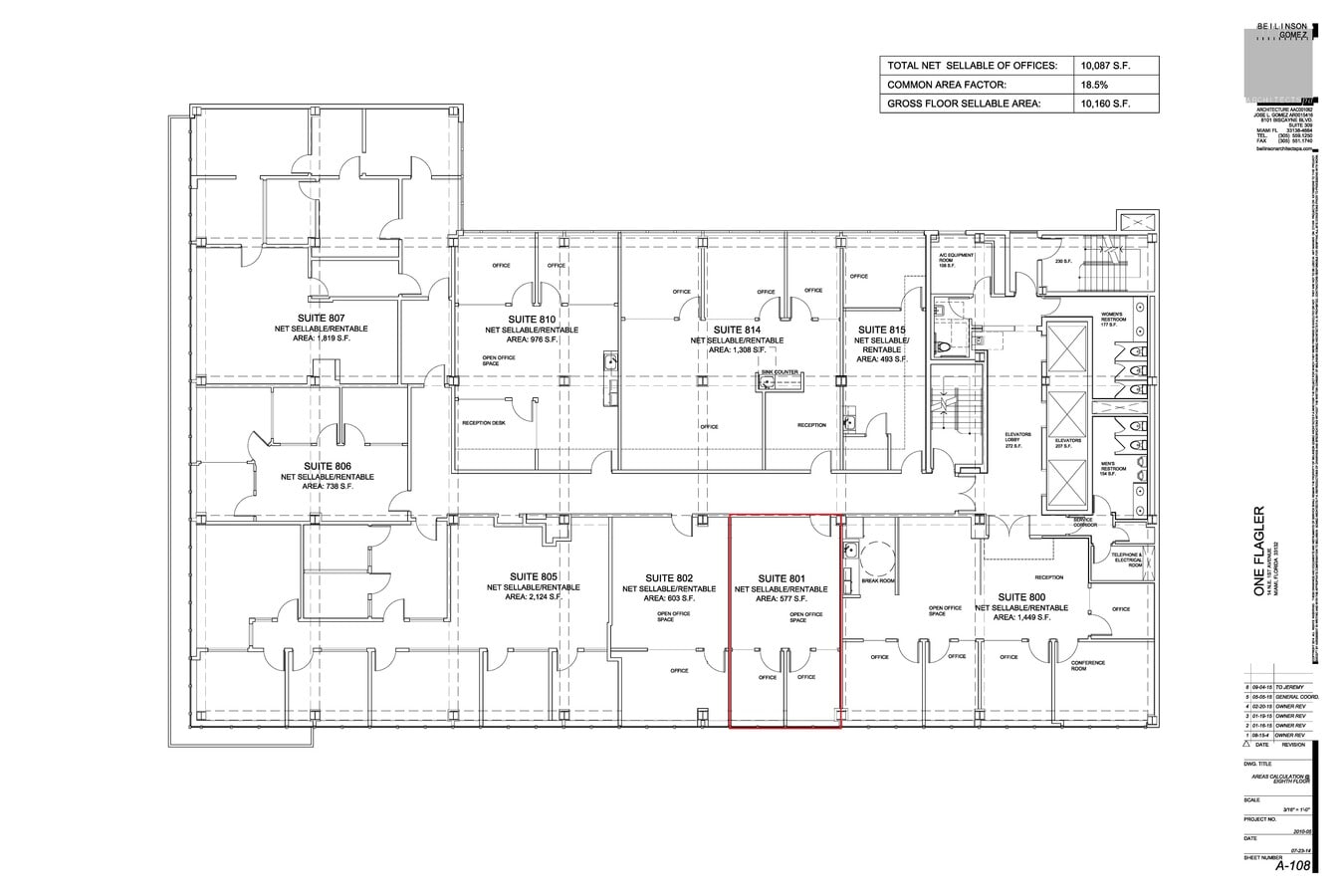 14 NE 1st Ave, Miami, FL 33132 - Unit 801 -  - Floor Plan - Image 1 of 1