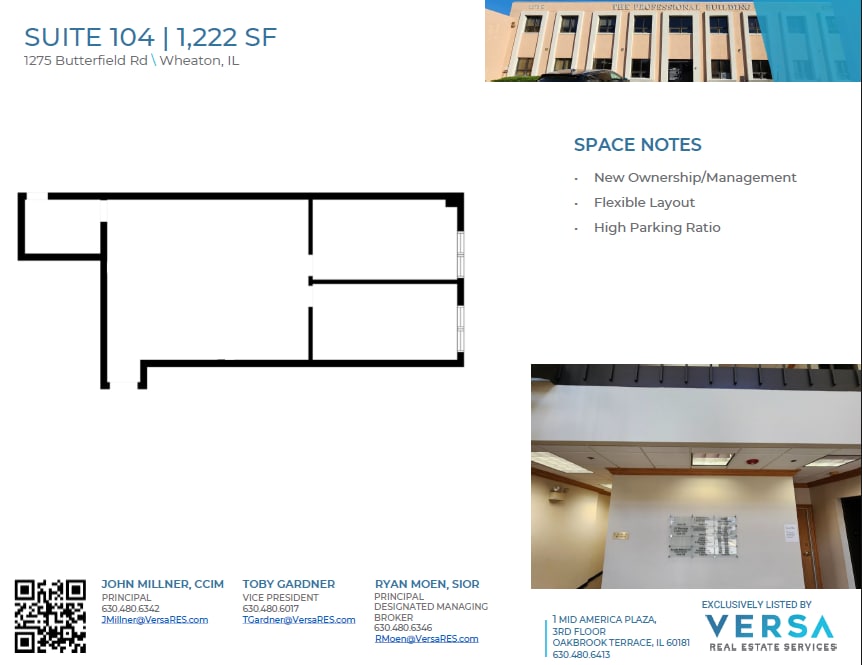 1275 E Butterfield Rd, Wheaton, IL à louer Plan d’étage- Image 1 de 1