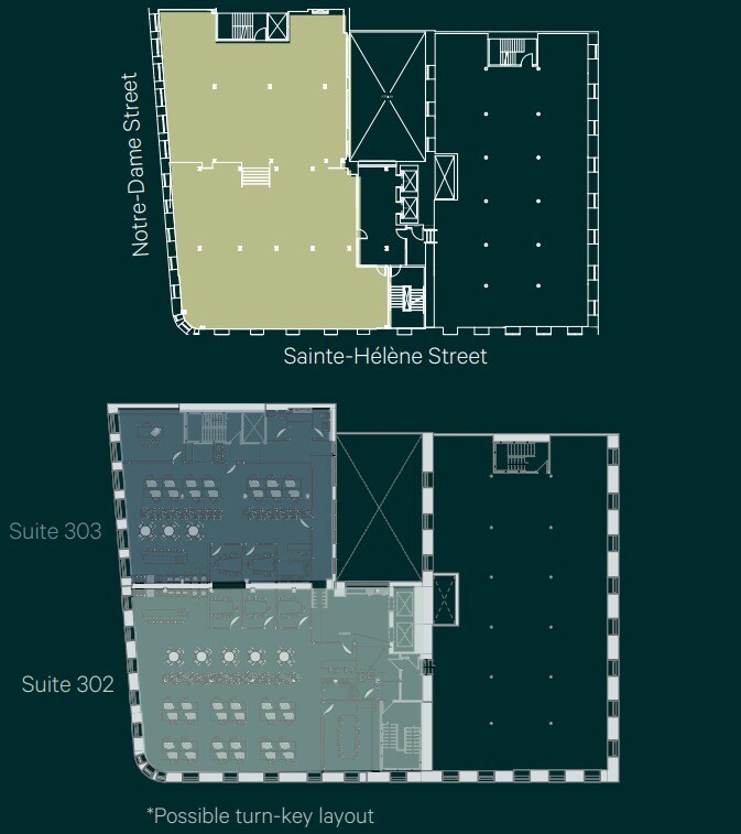 372-396 Rue Notre-Dame O, Montréal, QC for lease Floor Plan- Image 1 of 6