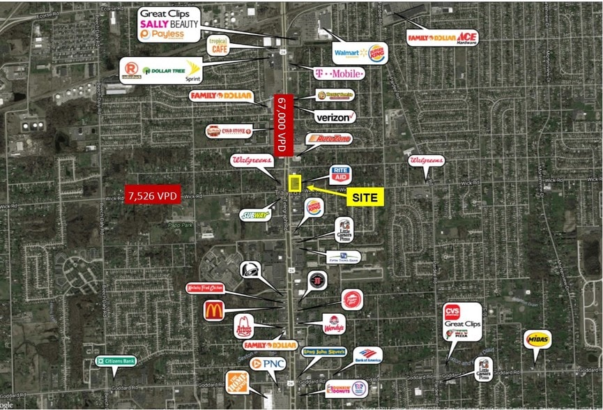 9115-9155 Telegraph Rd, Taylor, MI for lease - Aerial - Image 3 of 10