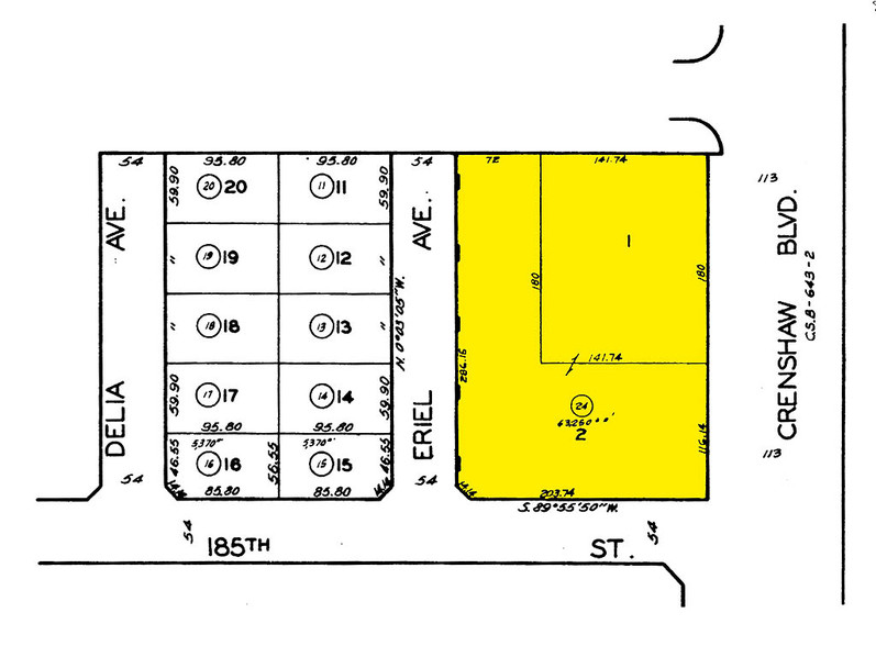 18411 Crenshaw Blvd, Torrance, CA à louer - Plan cadastral - Image 2 de 14