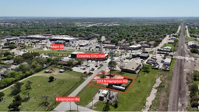 203 N Hampton Rd, Crowley, TX - Aerial  map view