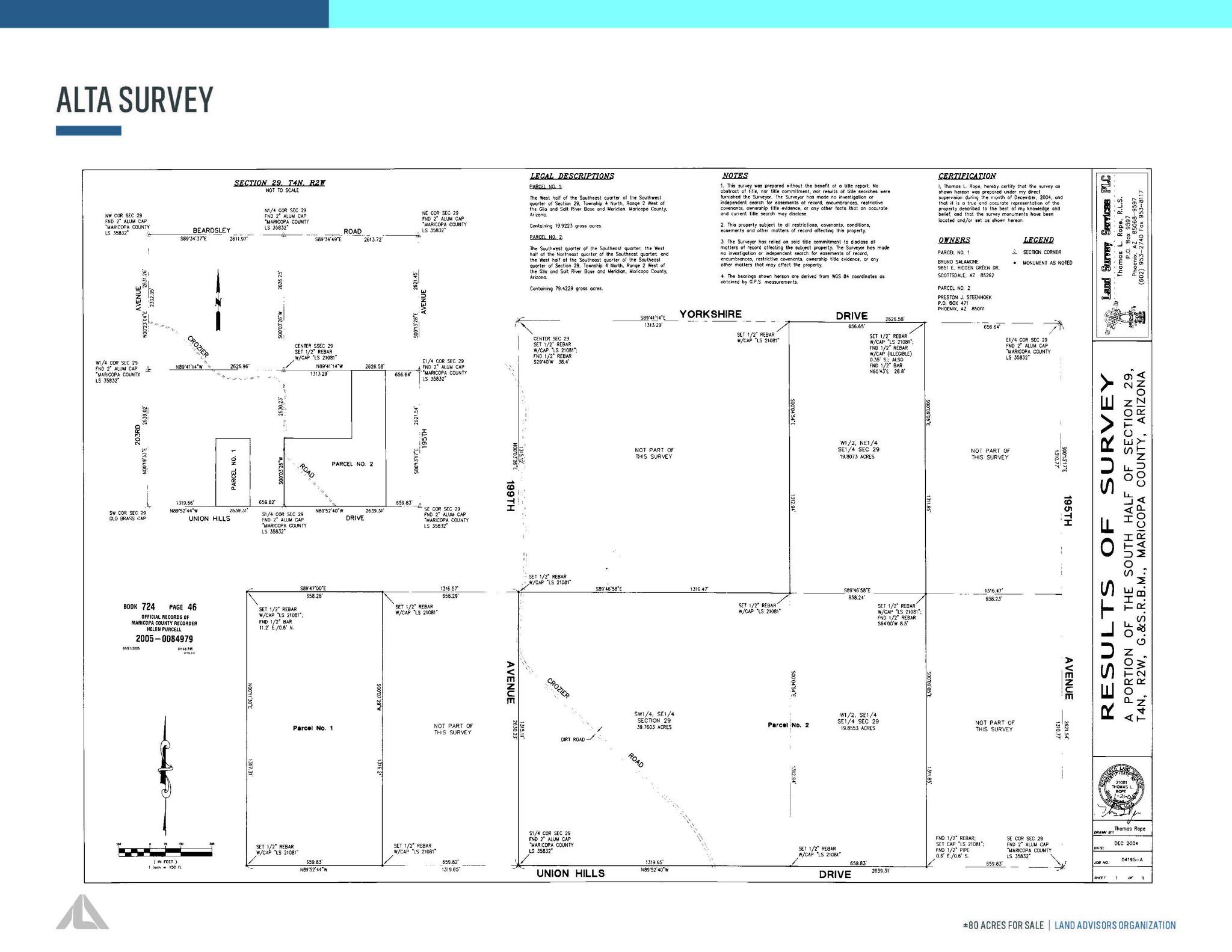 NEC 199th Avenue & Union Hills Drive, Surprise, AZ à vendre Plan cadastral- Image 1 de 3